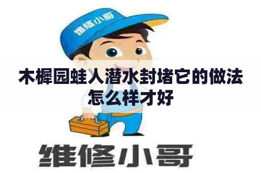 木樨园蛙人潜水封堵它的做法怎么样才好