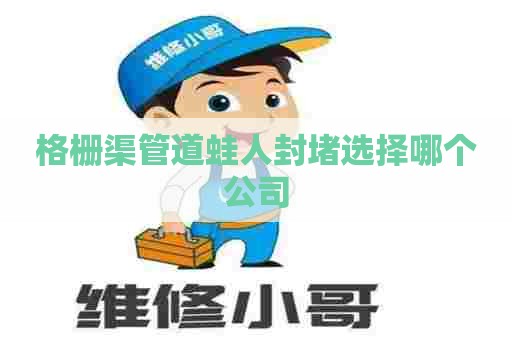 格栅渠管道蛙人封堵选择哪个公司