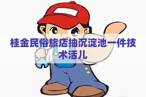 桂金民俗旅店抽沉淀池一件技术活儿