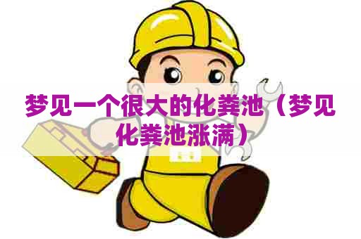 梦见一个很大的化粪池（梦见化粪池涨满）