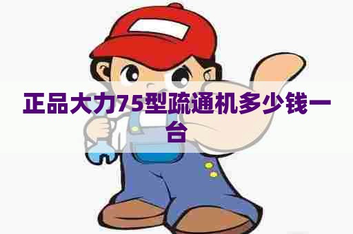 正品大力75型疏通机多少钱一台