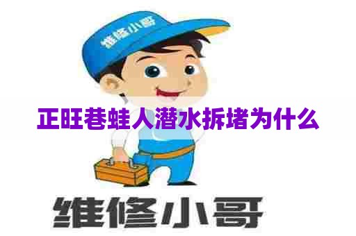 正旺巷蛙人潜水拆堵为什么