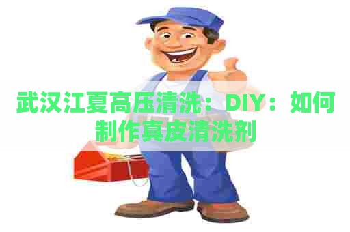武汉江夏高压清洗：DIY：如何制作真皮清洗剂