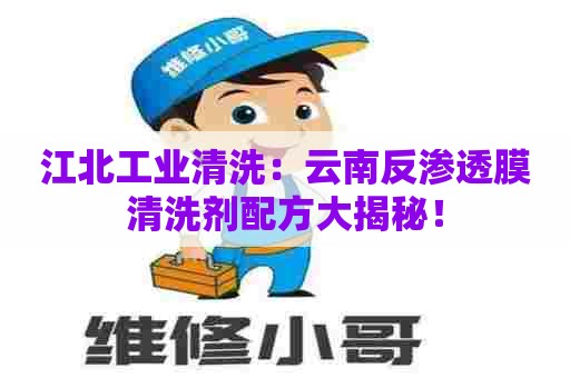 江北工业清洗：云南反渗透膜清洗剂配方大揭秘！