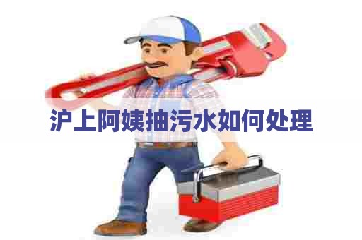 沪上阿姨抽污水如何处理