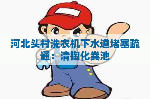 河北头村洗衣机下水道堵塞疏通：清掏化粪池