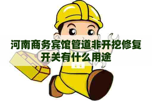 河南商务宾馆管道非开挖修复开关有什么用途
