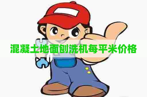 混凝土地面刨洗机每平米价格