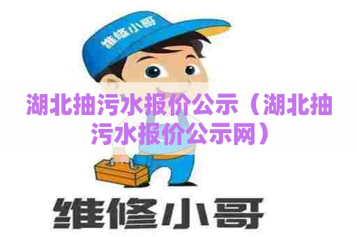 湖北抽污水报价公示（湖北抽污水报价公示网）