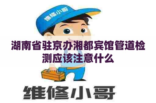 湖南省驻京办湘都宾馆管道检测应该注意什么 湖南省驻京办湘都宾馆管道检测应该注意什么