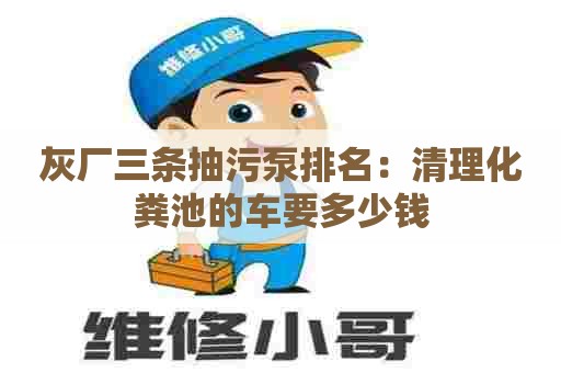 灰厂三条抽污泵排名:清理化粪池的车要多少钱 灰厂三条抽污泵排名:清理化粪池的车要多少钱