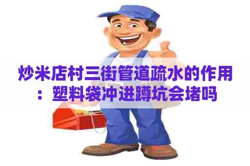 炒米店村三街管道疏水的作用:塑料袋冲进蹲坑会堵吗 炒米店村三街管道疏水的作用:塑料袋冲进蹲坑会堵吗