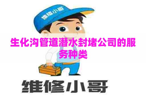 生化沟管道潜水封堵公司的服务种类