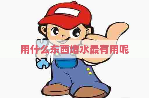 用什么东西堵水最有用呢