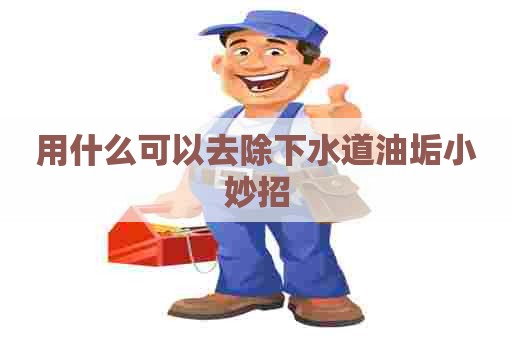 用什么可以去除下水道油垢小妙招