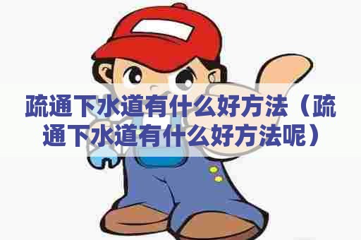 疏通下水道有什么好方法（疏通下水道有什么好方法呢）