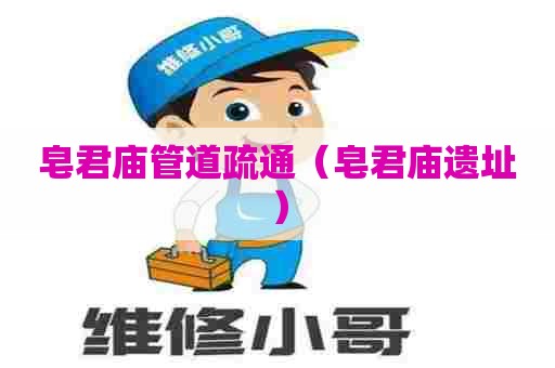 皂君庙管道疏通（皂君庙遗址）