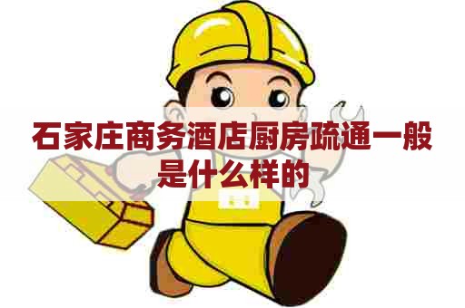 石家庄商务酒店厨房疏通一般是什么样的
