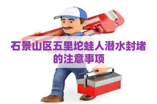 石景山区五里坨蛙人潜水封堵的注意事项