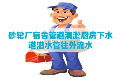 砂轮厂宿舍管道清淤厨房下水道溢水管往外流水