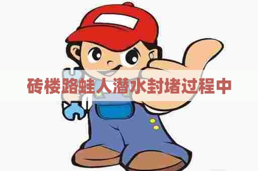 砖楼路蛙人潜水封堵过程中