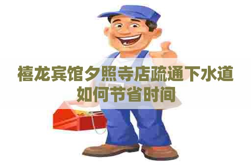 禧龙宾馆夕照寺店疏通下水道如何节省时间