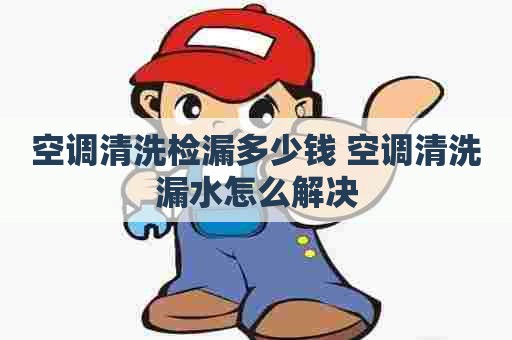 空调清洗检漏多少钱 空调清洗漏水怎么解决