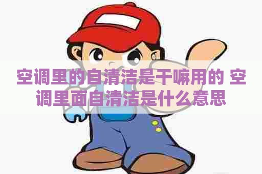 空调里的自清洁是干嘛用的 空调里面自清洁是什么意思