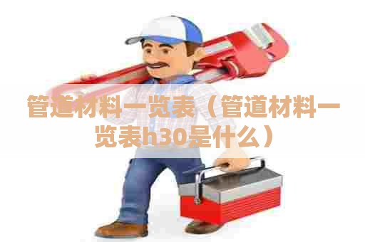 管道材料一览表（管道材料一览表h30是什么）