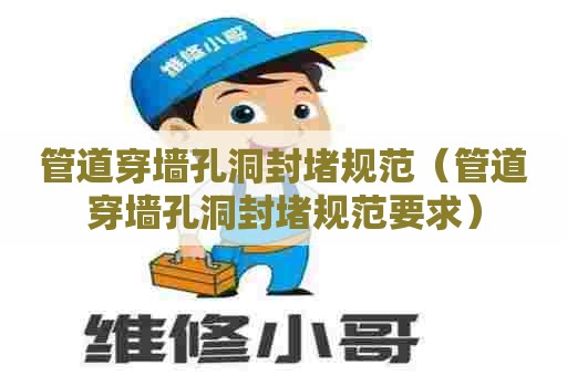 管道穿墙孔洞封堵规范（管道穿墙孔洞封堵规范要求）