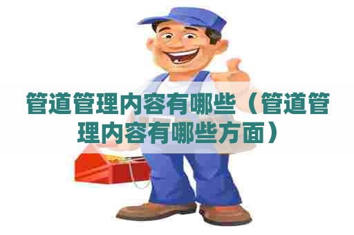 管道管理内容有哪些（管道管理内容有哪些方面）