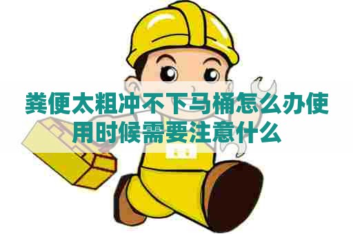 粪便太粗冲不下马桶怎么办使用时候需要注意什么