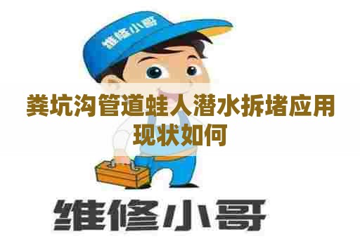 粪坑沟管道蛙人潜水拆堵应用现状如何