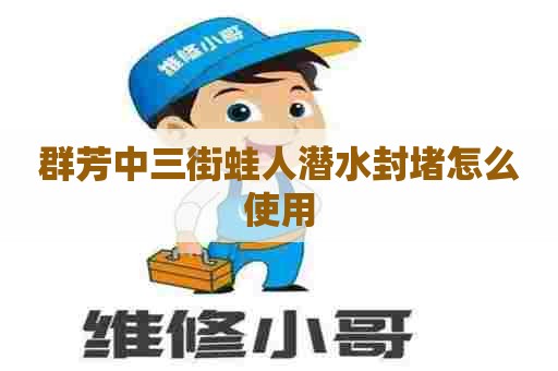 群芳中三街蛙人潜水封堵怎么使用
