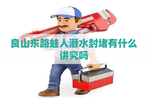 良山东路蛙人潜水封堵有什么讲究吗