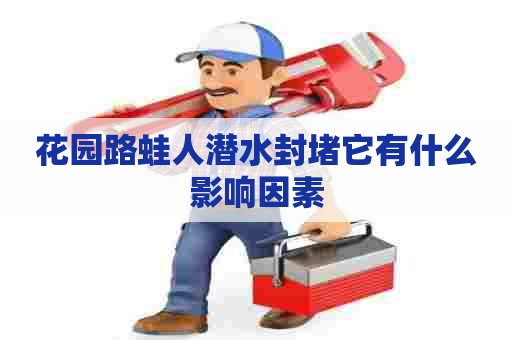 花园路蛙人潜水封堵它有什么影响因素