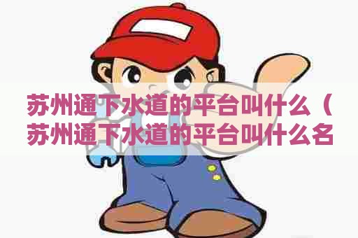 苏州通下水道的平台叫什么（苏州通下水道的平台叫什么名字）