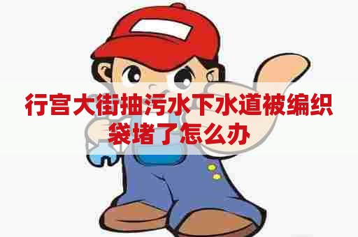 行宫大街抽污水下水道被编织袋堵了怎么办