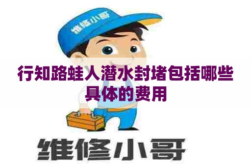 行知路蛙人潜水封堵包括哪些具体的费用 行知路蛙人潜水封堵包括哪些具体的费用