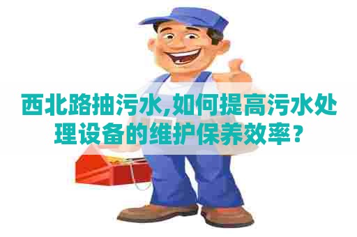 西北路抽污水,如何提高污水处理设备的维护保养效率？