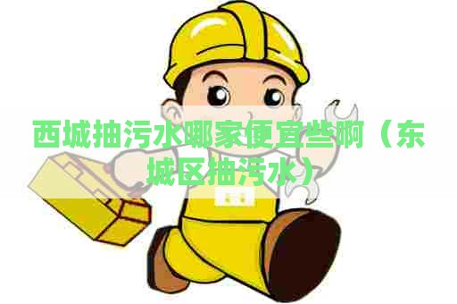 西城抽污水哪家便宜些啊（东城区抽污水）
