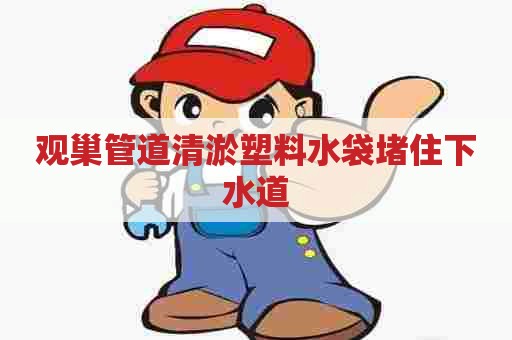 观巢管道清淤塑料水袋堵住下水道