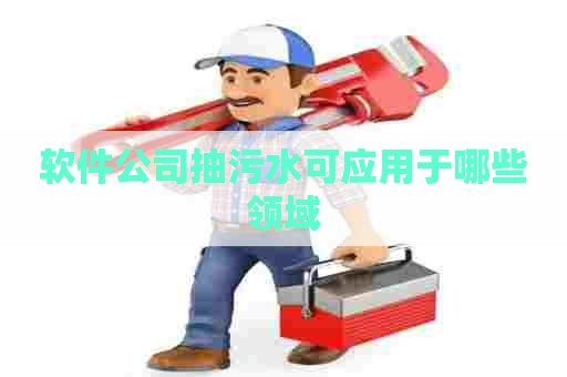 软件公司抽污水可应用于哪些领域 软件公司抽污水可应用于哪些领域