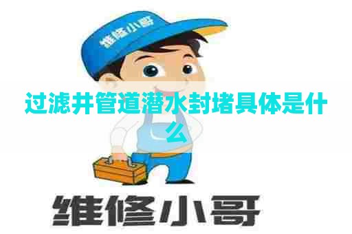 过滤井管道潜水封堵具体是什么