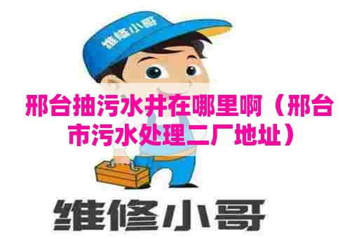 邢台抽污水井在哪里啊（邢台市污水处理二厂地址）