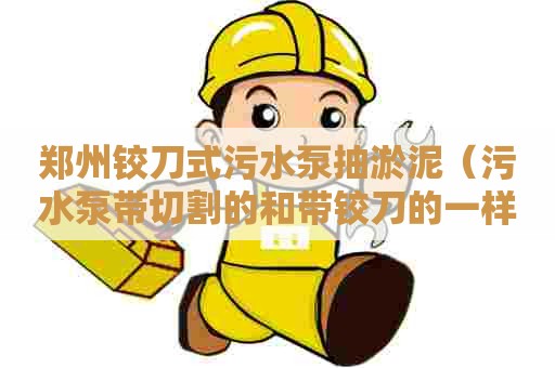 郑州铰刀式污水泵抽淤泥（污水泵带切割的和带铰刀的一样吗?）