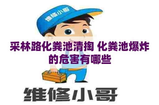 采林路化粪池清掏 化粪池爆炸的危害有哪些