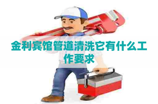 金利宾馆管道清洗它有什么工作要求