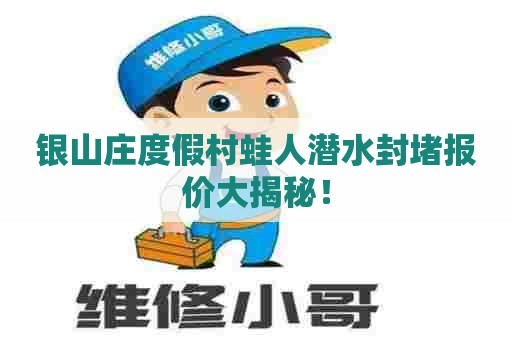 银山庄度假村蛙人潜水封堵报价大揭秘！