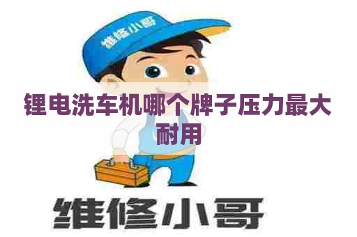 锂电洗车机哪个牌子压力最大耐用 锂电洗车机哪个牌子压力最大耐用